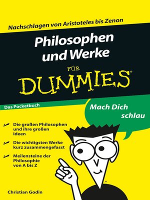 cover image of Philosophen und Werke f&uuml;r Dummies